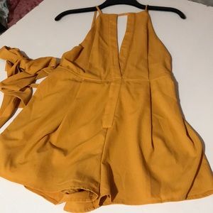Mesh mustard romper